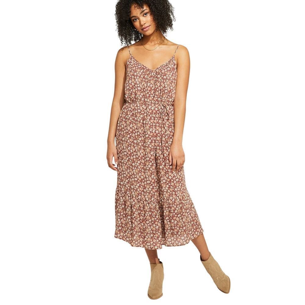 Gentle Fawn Florence Midi Dress in Paprika Ditsy Floral Printsize M